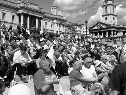 rally for pensions